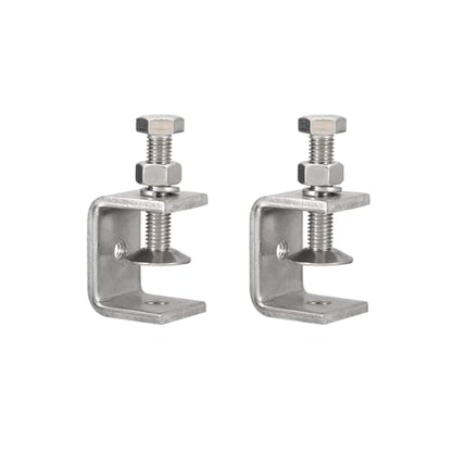 2 Pack 304 Stainless Steel C Clamps with 30mm/1.18" Stable Wide Jaw Opening Tiger Clamp for Woodworking Welding Construction Household Mount - size: 30mm/1.18"