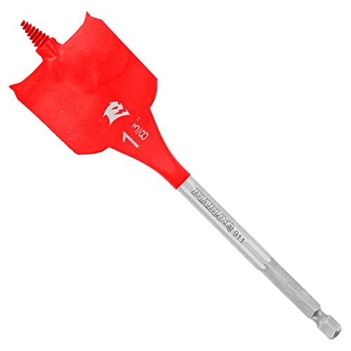 Diablo Spade Bit for Wood - 1-3/8" Diameter, 6" Length, 1/4" Hex Shank - size: 1-3/8" × 6"