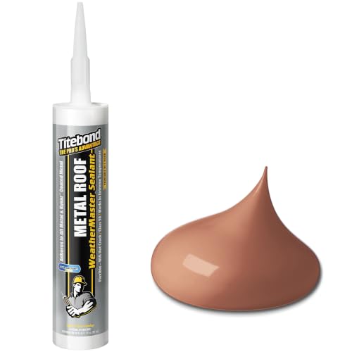 Titebond WeatherMaster Metal Roof Sealant, Copper – Polymer Caulk 62621, 9.5 Oz. - color: Copper, size: 9.5 oz.