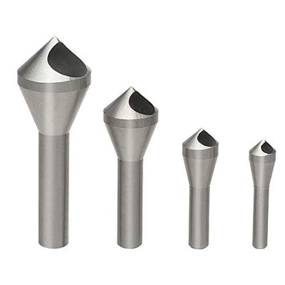 4pcs Countersink Chamfer Tool HSS(4241) Deburring Tool Set - color: Silver (4pcs Oblique Hole)
