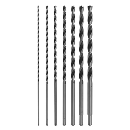 12 Inch Long Drill Bits for Wood Boring 7 Brad Point Drill Bits (1/8"-1/2")
