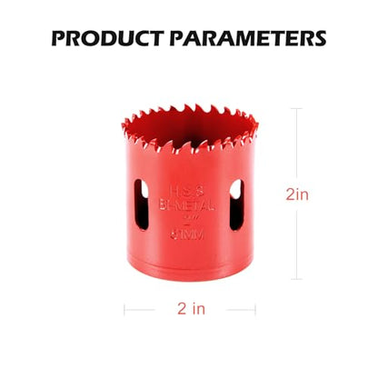 2"(51MM) Bi-Metal M42 Hole Saw with 8% Cobalt– Deep Cut 2" Depth HSS Hole Cutter for Wood, Plastic, Drywall, Metal Sheet & Hardened Stainless Steel (Without Arbor) - size: M42 2 in Bi-Metal with 8% Cobalt