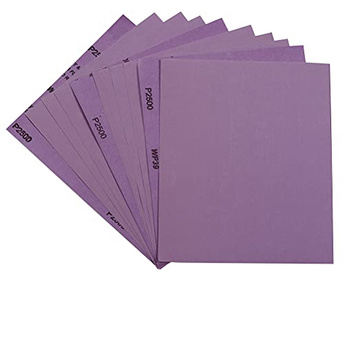 Sandpaper 2500 Grit, Wet Dry Sanding Sheets 9 x 11 Inch, Advanced White Fused Alumina Abrasive Sander Paper for Wood Furniture Finishing, Metal Sanding, Automotive Polishing,12-Sheets - style: 2500 Grit