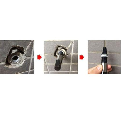 heyous 6PCS Black Metal Tap Extractor Set Power and Hand Tool Broken Thread Remover for Removing Screw/Bolt/Fasteners