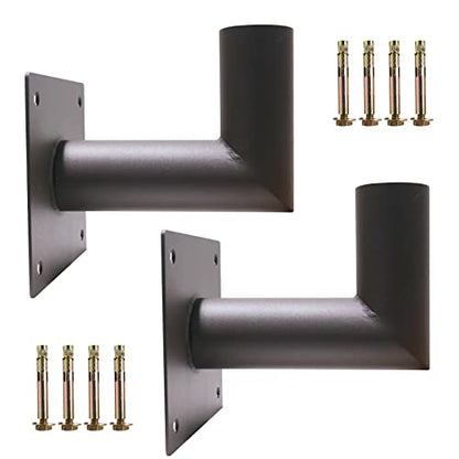 90 Degree Wall Mount Bracket with 2-3/8in OD Tenon 2Pack - size: 90 Degree Wall Mount 2 Pack