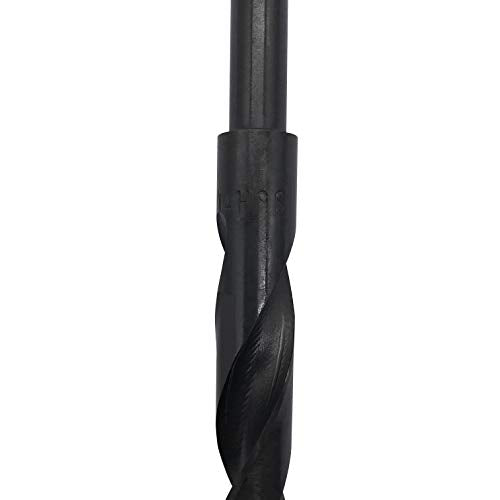 14mm(9/16-Inch) Reduced Shank Drill Bit, 1/2” Shank High Speed Steel Twist Drill Bit HSS-9341 for Aluminum Plate Copper Wood Stainless Steel - size: 14mm