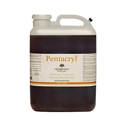 Pentacryl Green Wood Stabilizer 5 Gallon by Preservation Solutions, Prevents Cracking & Shrinking, Ideal for Woodworkers