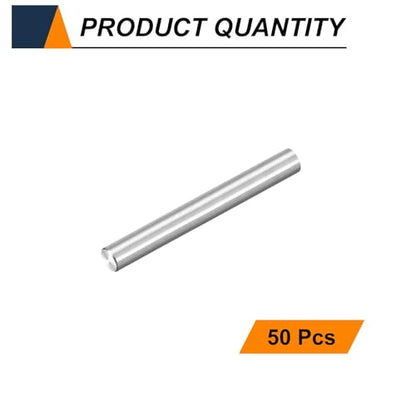 HARFINGTON 50pcs Dowel Pins M1(1mm) x 9mm 304 Stainless Steel Cylindrical Shelf Support Peg Pin Rod Fasten Elements for Metal Devices Wood Furniture DIY Installation, Silver - size: M1 x 9mm