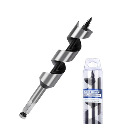 1-1/8" X 6.1" Auger Bit for Wood, 28x155mm Hex Long Auger Drill Bit - size: 1-1/8" (28mm)diameter, style: 6.1 inch / 155mm Length