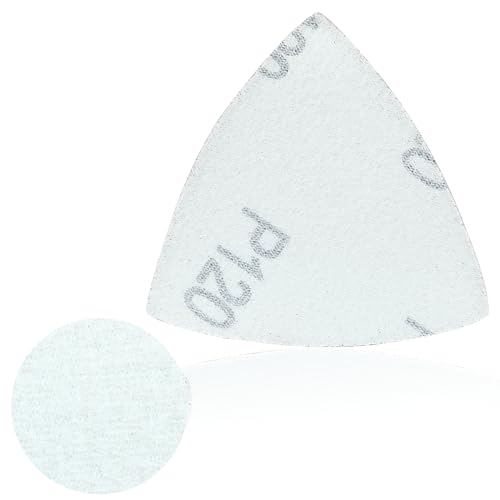 100 Pcs Triangle Sanding Pads, 80mm, 120 Grit - size: 120 Grit