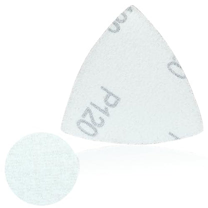 100 Pcs Triangle Sanding Pads, 80mm, 120 Grit - size: 120 Grit