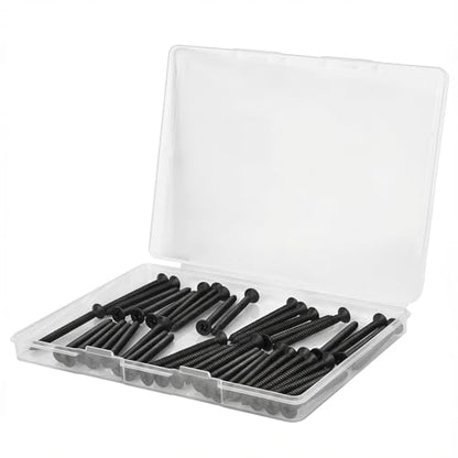 #4 x1-3/8 [100 Pack] Flat Head Phillips Drive Self Tapping Screws, Sheet Metal Screws, Black Oxide, 304 Stainless Steel (18-8), Corrosion Resistant Screw for Wood, Sheet Metal and More - size: #4 x1-3/8