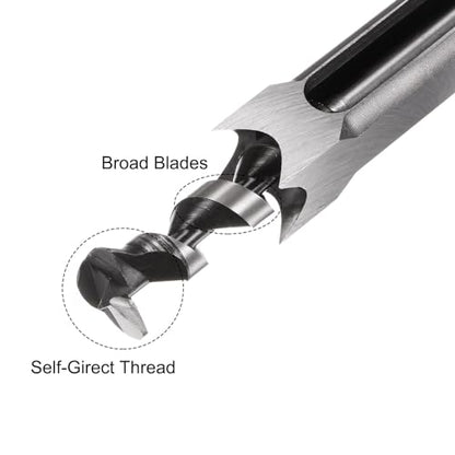 uxcell Square Hole Drill Bit, 1" High-Carbon Steel Hollow Chisel Mortise Power Tool for Woodworking - size: 1 in