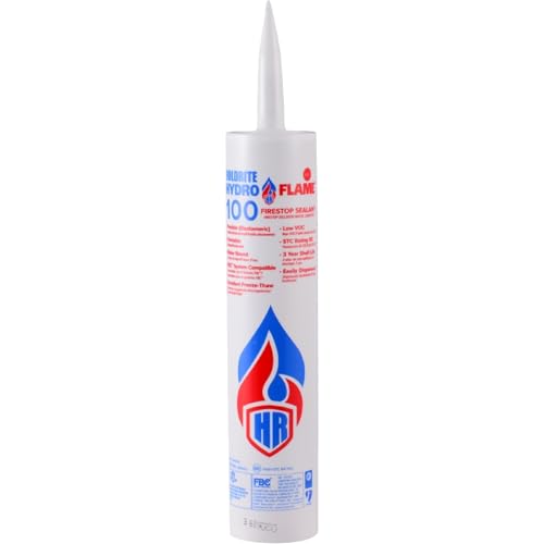 HoldRite HydroFlame 100 Firestop Sealant, 10.3 Ounces, Elastomeric Water Based, HF100-10C - size: 10.3 Oz.