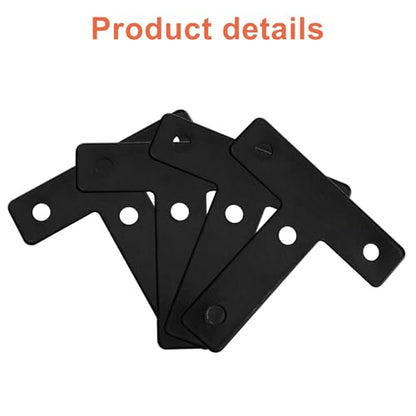 Bivethoi T Shape Flat Mending Plates, 60 x 60mm (2.36" x 2.36"), Black - size: 60x60mm/2.36"x2.36", style: T shape