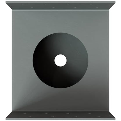 Simpson Strong-Tie ECB66 Elevated Column Base - 6x6 Nominal Post Size, 2-Inch Elevated Base, 1-Inch Standoff, Flexible Anchorage Options, Gray Paint Finish