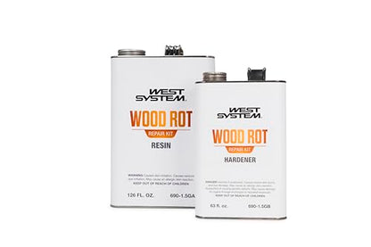 West System 690 Wood Rot Repair Kit, Large | Two-Part Epoxy System - size: Large Kit