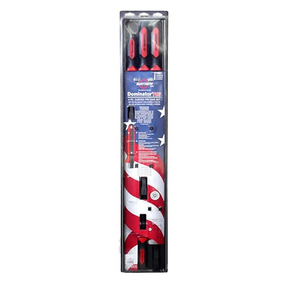 Mayhew Tools 14065 Dominator Pro Pry Bar, Red, 4-Piece - color: Red, size: 8", 12", 25" & 36" Curved