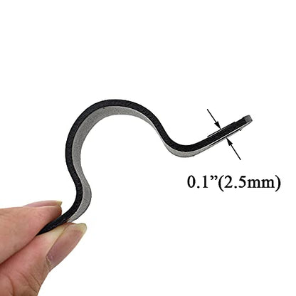 Hahiyo Two Holes Pipe Tube U Bracket Clamps 27MM Heavy Duty No Rust Shiny Strong Resist Wind No Sharp Rigid Strap Clip Conduit Ring Carbon Steel Material Black for Fixing Supporting Decorating 10pcs - size: 27 mm inside diameter