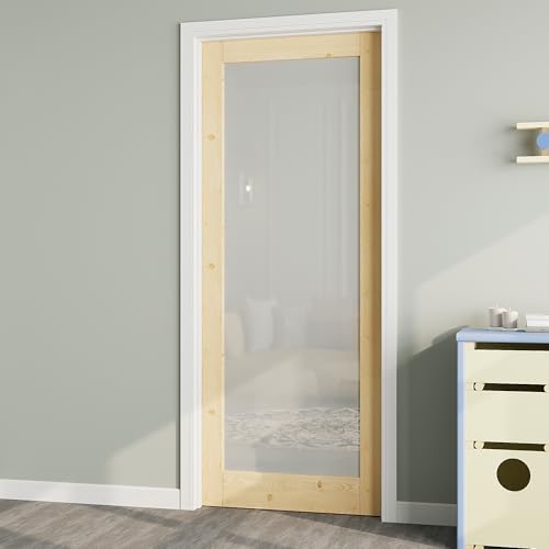 Interior Door,1-Lite Glass Doors,Wood Door Slab,32x80 Barn Door - size: 32" x 80"