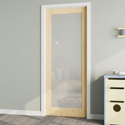 Interior Door,1-Lite Glass Doors,Wood Door Slab,32x80 Barn Door - size: 32" x 80"