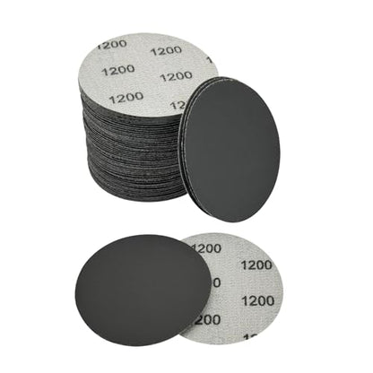 3 Inch Sanding Discs, 50pcs 1200 Grit Premium Silicon Carbide Sandpaper - style: Grit 1200