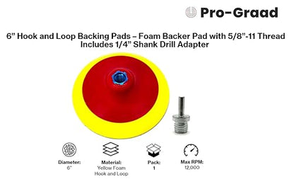 6" Premium Hook & Loop Backing Pad for Sanding & Polishing - style: 6"