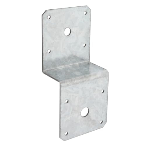 GBGS 6 Pack Deck Joist Tie,Z Bracket Fit 4x4 Post to 2x4 Beam,14 Gauge