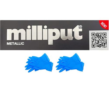 Milliput Epoxy Putty, Metallic - 2 Part Epoxy Putty Sculpting Clay for Modeling, Repairs, and DIY Projects - 4oz Pack (113.4g), Complete with Gloves