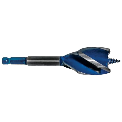 Century Drill & Tool 38688 Speed Cut Auger Bit, 1-3/8", Overall Length: 6" - size: 1-3/8 Inch x 6 Inch