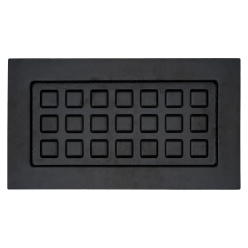 Shallow Recessed Crawl Space Vent Cover, 8"H × 16"W, Black - color: Black (Shallow Depth)