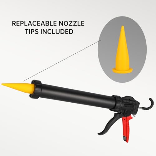 Heavy Duty Sausage Tube Caulk Gun - Red Handle - size: Red Handle