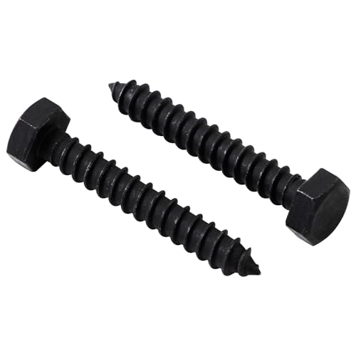LIONMAX 30-PCS Lag Bolts, 5/16" x 2" Stainless Steel Black Lag Screws - size: 5/16" x 2"