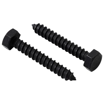 LIONMAX 30-PCS Lag Bolts, 5/16" x 2" Stainless Steel Black Lag Screws - size: 5/16" x 2"