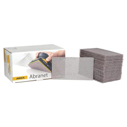 Mirka Abranet 2.75x5 Inch 240 Grit Mesh Sanding Sheets Hook & Loop, 50 Pack - size: Grit 240