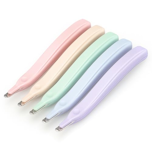 ZZTX 5 Pack Professional Magnetic Staple Remover Puller - color: 5 Pack-purple/Blue/Light Green/Orange/Pink