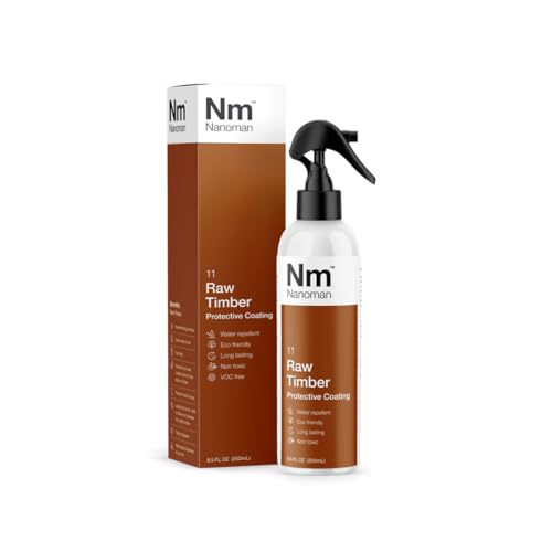Nanoman Timber & Wood Water Repellent Sealer, 250mL – Invisible Waterproofing & Stain Protection for Raw Wood, Furniture, Benchtops, Vanities, Indoor & Outdoor