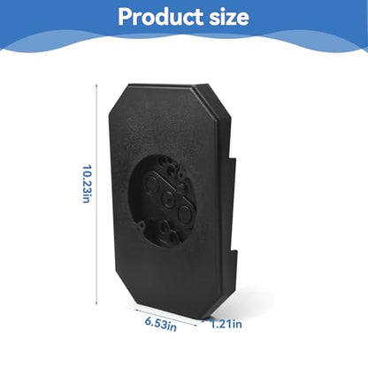 8141DBL Siding Mounting Plate Mounting Block Bracket Black with Built-in Electrical Box Fit for 1/2 inch Lap Double and 4 inch Siding (3 Pack) - size: 3 Pack