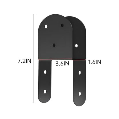 4 Pcs 2"x 4" Deck Post Caps Tie Brackets|Ineer Size(1.6"x 3.6") - size: 2"x 4" - 4 Pieces, style: Deck Post Caps Tie Brackets