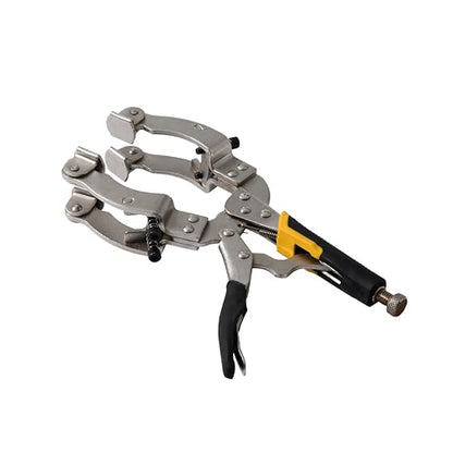 Locking C-Clamp Pipe and Tube Clamp with 4 Pads Vise Grip for Welding Woodworking 11'' Pipe Alignment Tools 2" to 3.5" Range Pipe Tube Welding Capacity Pipe Fit-Up Clamp - size: Locking C-Clamp 11''