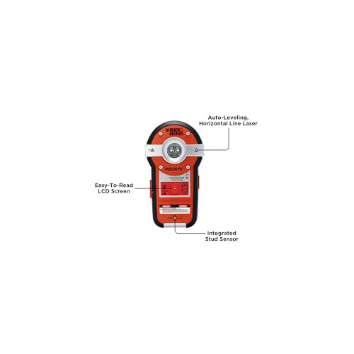 BLACK+DECKER Line Laser, Auto-leveling with Stud Finder (BDL190S)