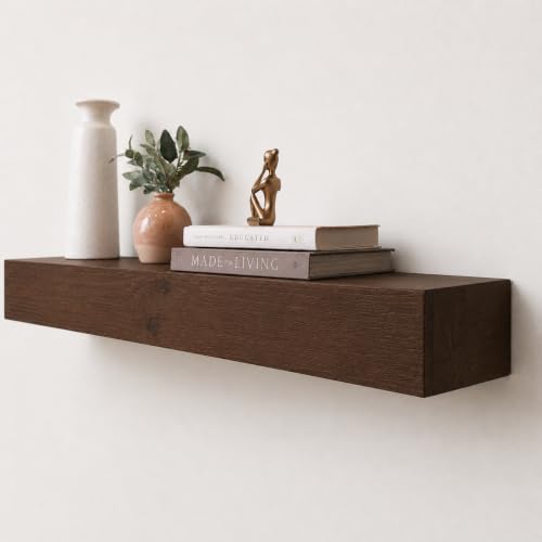 Fireplace Mantel, Rustic, Shelf, Floating Mantle, Real Wood, Beam, URBANDI (Provincial, 36Lx6Hx8D) - color: Provincial, size: 36Lx6Hx8D