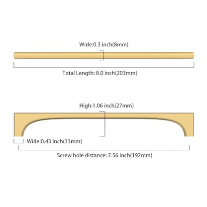 Asidrama 10 Pack 7.5 Inch(192mm) Champagne Bronze Cabinet pulls Kitchen Cabinet Handles, Cabinet Pulls Kitchen Cabinet Hardware for Cupboard Drawer Pulls 2321 - color: Champagne Bronze, size: 7.5" Hole Center, style: 10 Pack