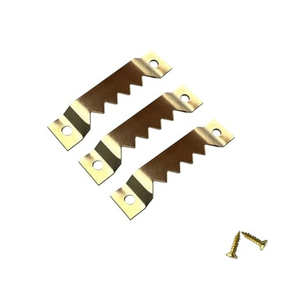 50 Pack Large Sawtooth Picture Hangers (Gold, Supports 50 lbs) - color: Large Gold - 50 Pack