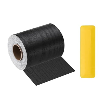 HARFINGTON Wood Grain Repair Tape 3" x33ft Self-Adhesive Repair Patch - color: Black Wood, size: 3" x 33ft