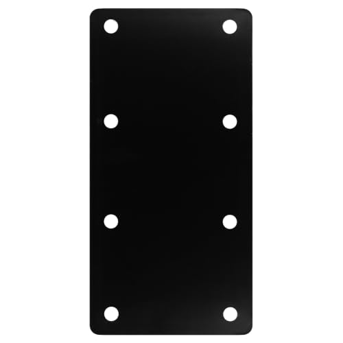 2 PCS 12" x 5" Heavy Duty Black Flat Mending Plate, Repair Metal Bracket