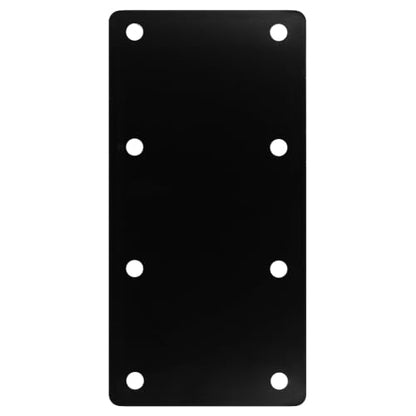 2 PCS 12" x 5" Heavy Duty Black Flat Mending Plate, Repair Metal Bracket
