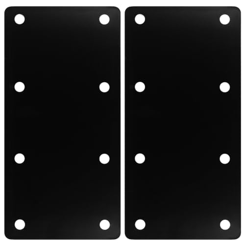 2 PCS 12" x 5" Heavy Duty Black Flat Mending Plate, Repair Metal Bracket