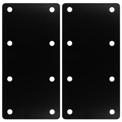 2 PCS 12" x 5" Heavy Duty Black Flat Mending Plate, Repair Metal Bracket