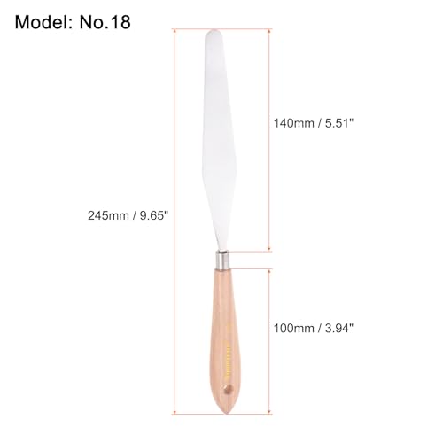 HARFINGTON No.18 Painting Palette Knife Stainless Steel Pointy Spatula